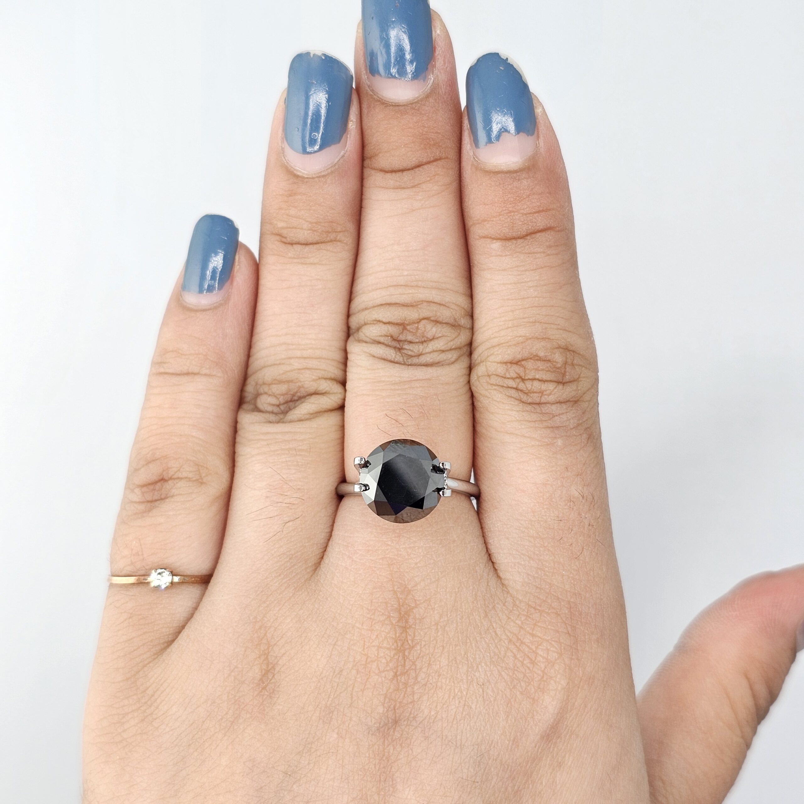 (TC391) 5.14 Ct Round Shape Rose Cut Natural Black Diamond Loose Gemstone for Custom Engagement Ring, Solitaire Pendant & Fine Jewelry