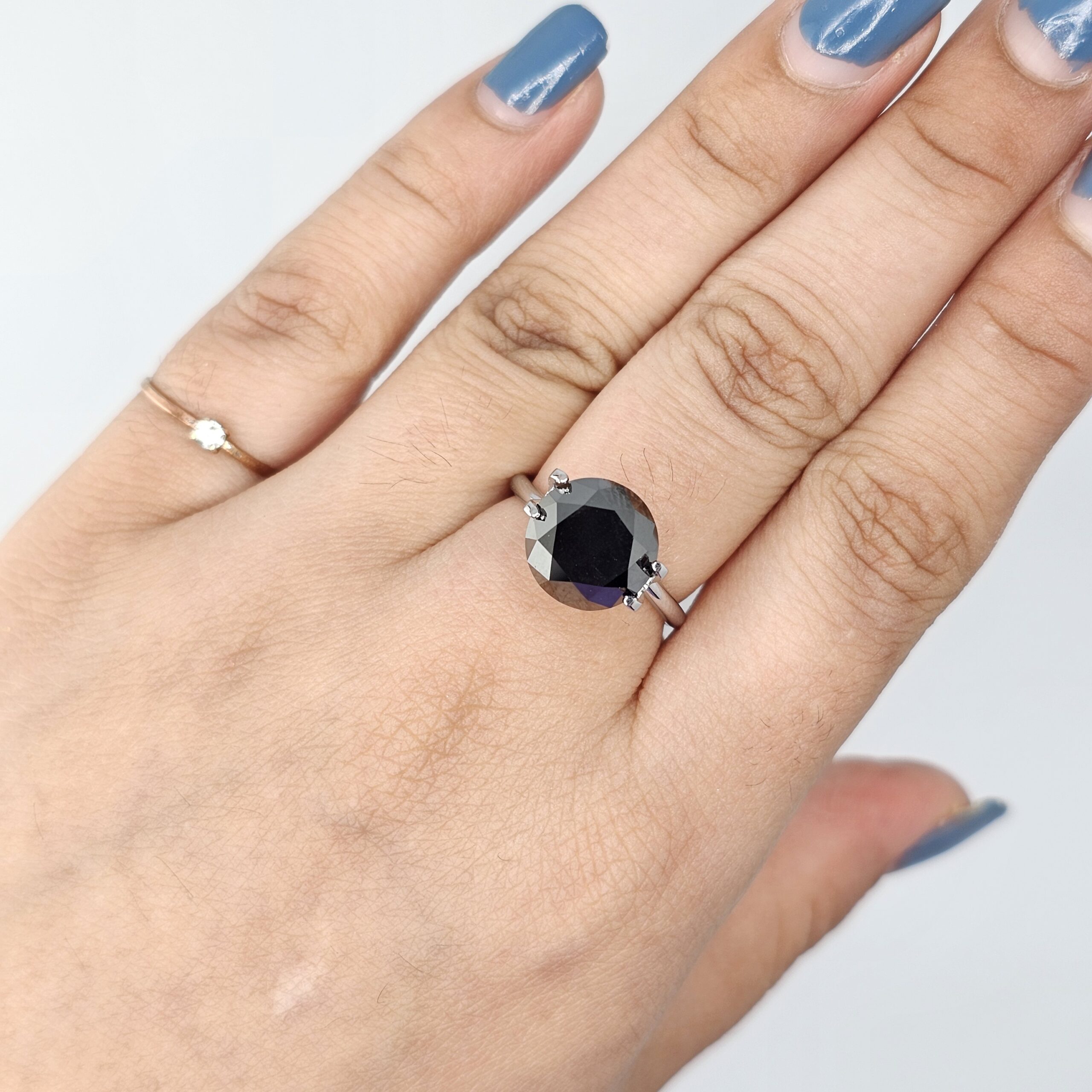 (TC391) 5.14 Ct Round Shape Rose Cut Natural Black Diamond Loose Gemstone for Custom Engagement Ring, Solitaire Pendant & Fine Jewelry