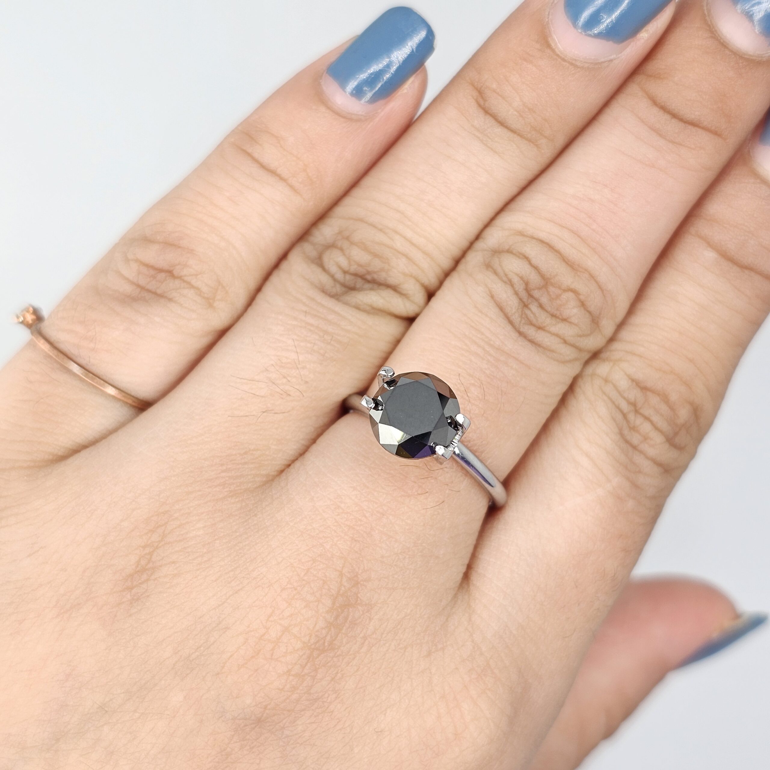 (TC393) 3.07 Ct Round Shape Rose Cut Natural Black Diamond Loose Gemstone for Custom Engagement Ring, Solitaire Pendant & Fine Jewelry
