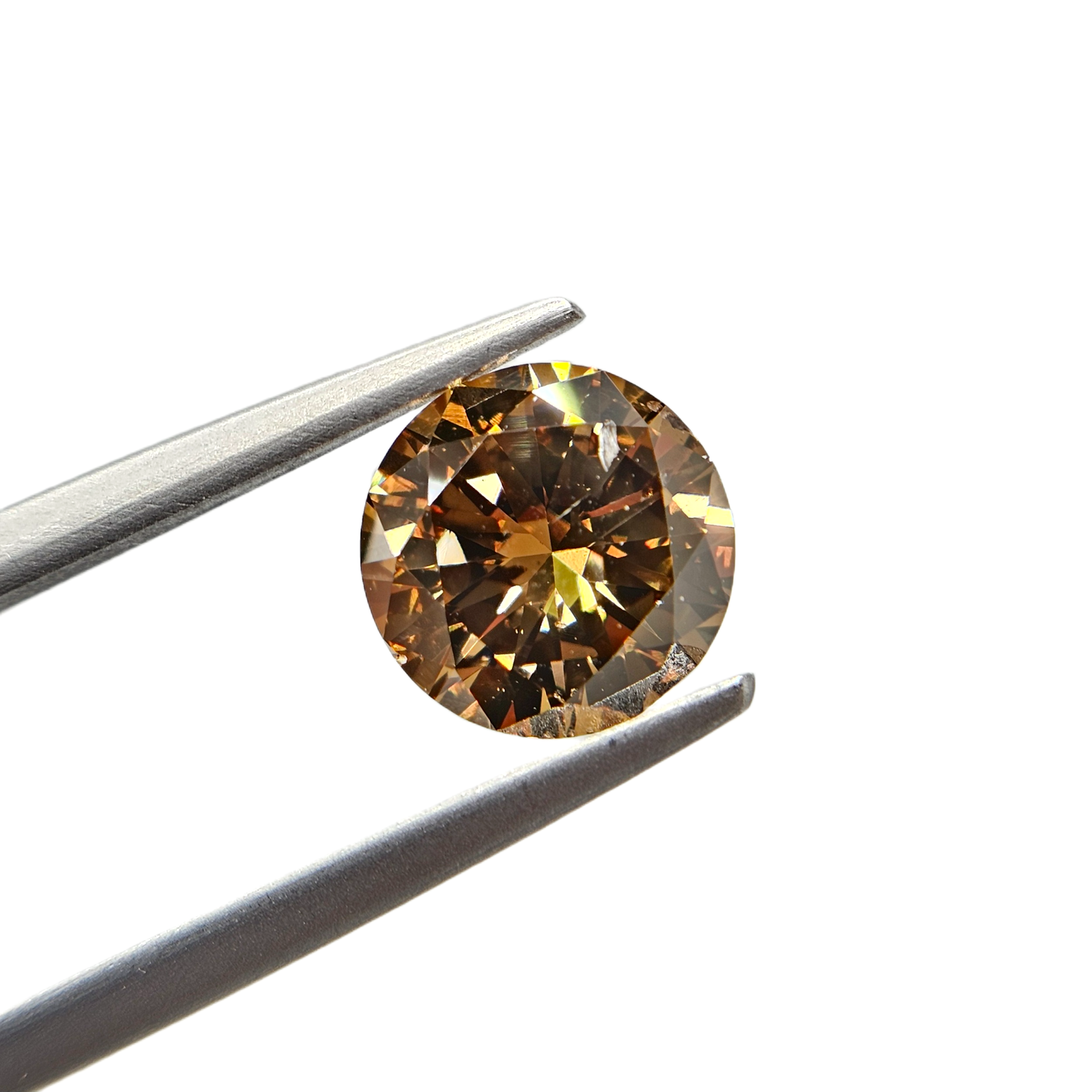 (Tc471) 3.03ct Fancy Brown Round Shape Natural Loose Diamond