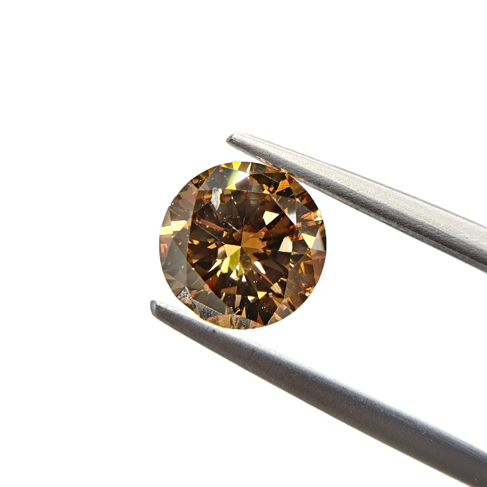 (Tc471) 3.03ct Fancy Brown Round Shape Natural Loose Diamond