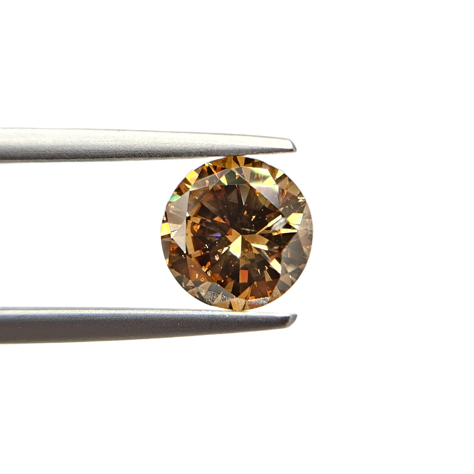 (Tc471) 3.03ct Fancy Brown Round Shape Natural Loose Diamond