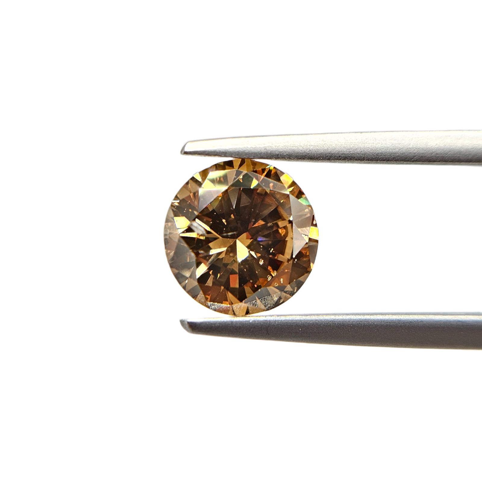(Tc471) 3.03ct Fancy Brown Round Shape Natural Loose Diamond