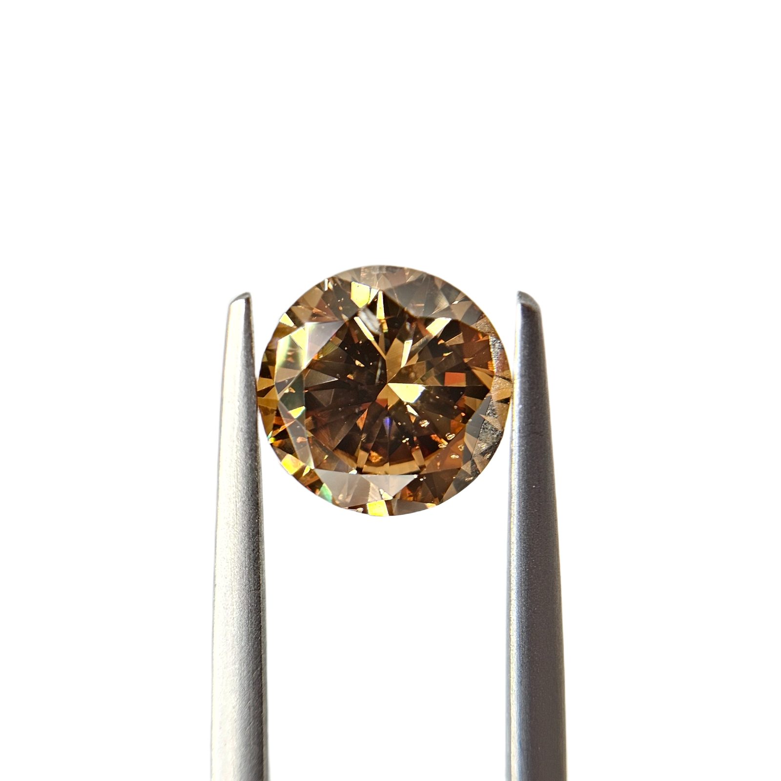 (Tc471) 3.03ct Fancy Brown Round Shape Natural Loose Diamond