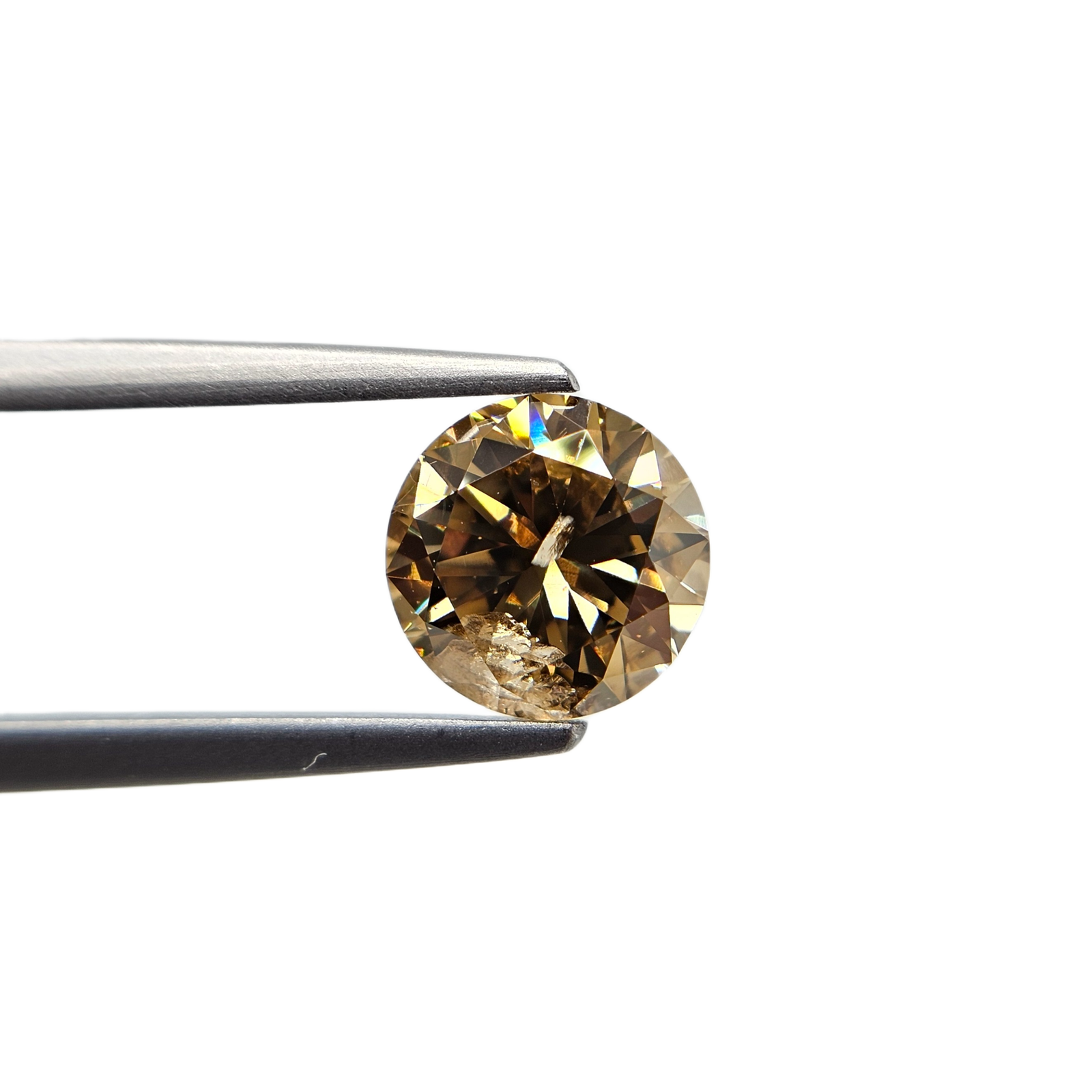 (T475) 2.54ct Fancy Brown Round Shape Brilliant cut Natural Loose Diamond