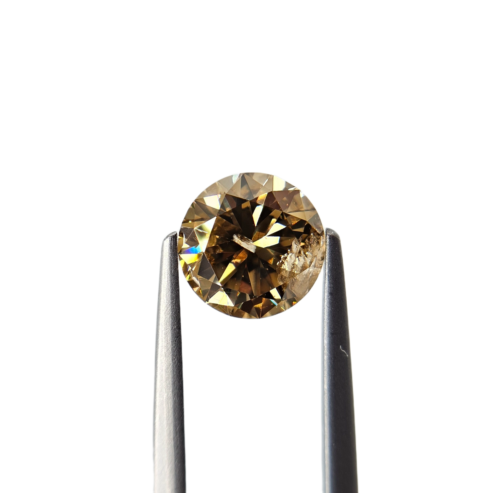 (T475) 2.54ct Fancy Brown Round Shape Brilliant cut Natural Loose Diamond