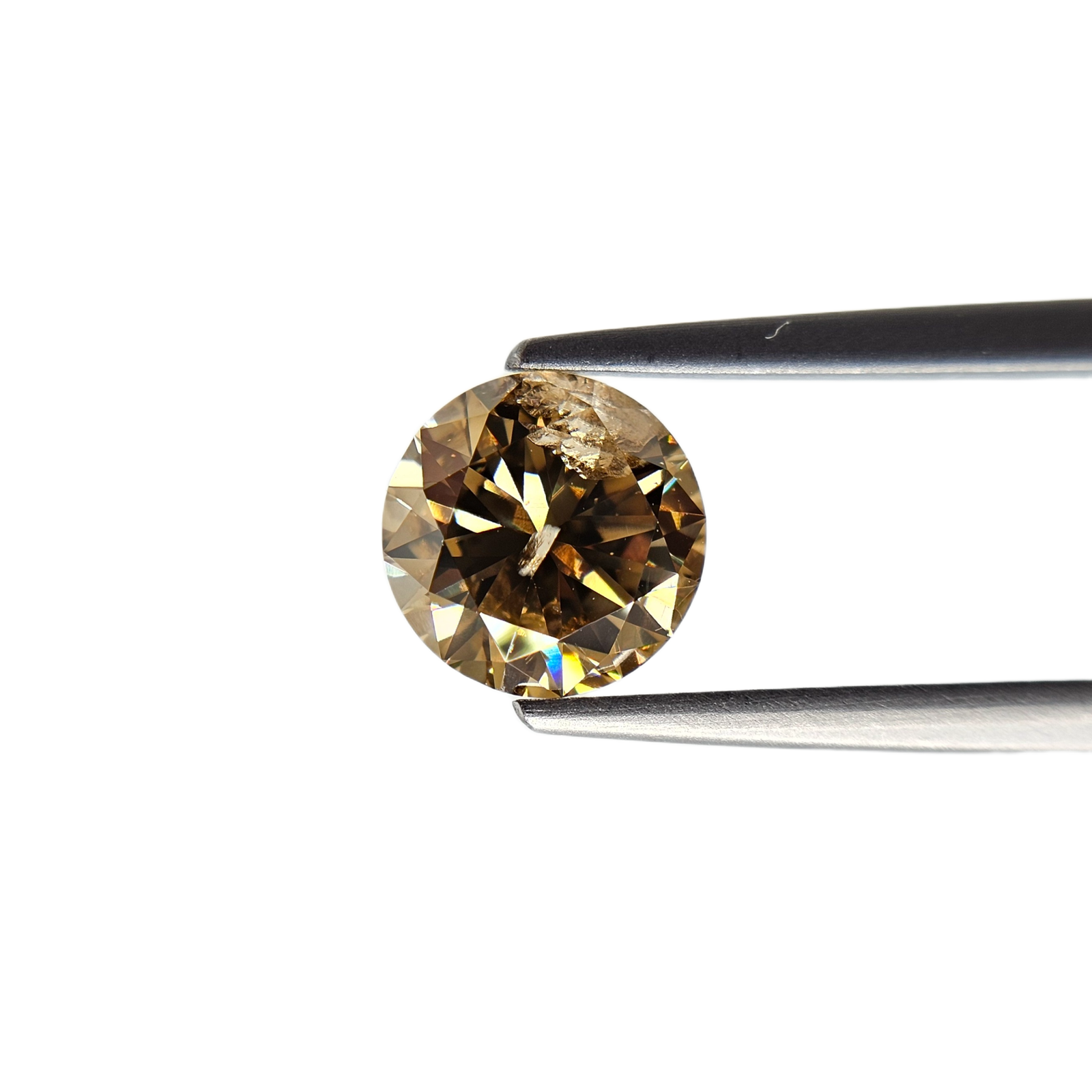 (T475) 2.54ct Fancy Brown Round Shape Brilliant cut Natural Loose Diamond