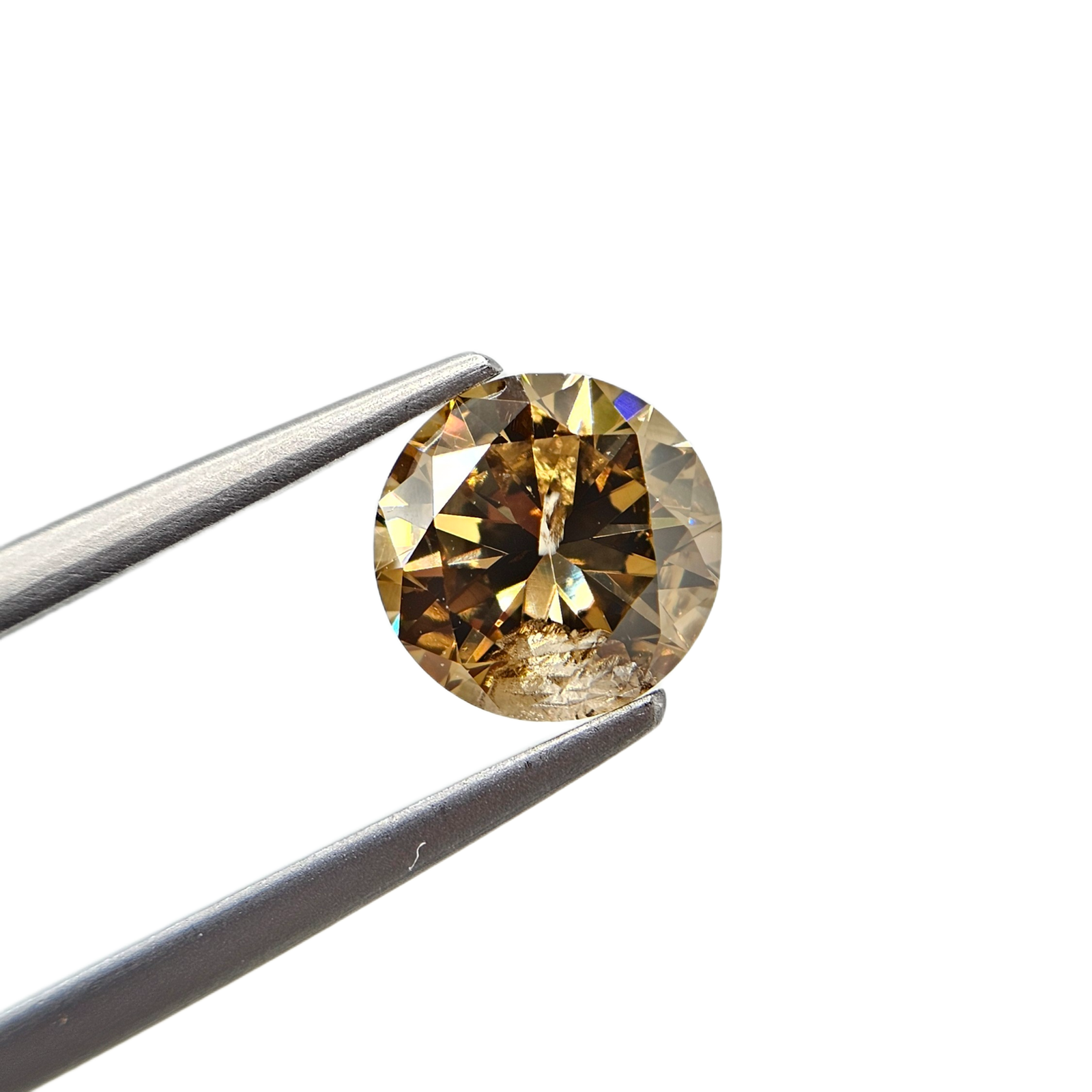 (T475) 2.54ct Fancy Brown Round Shape Brilliant cut Natural Loose Diamond