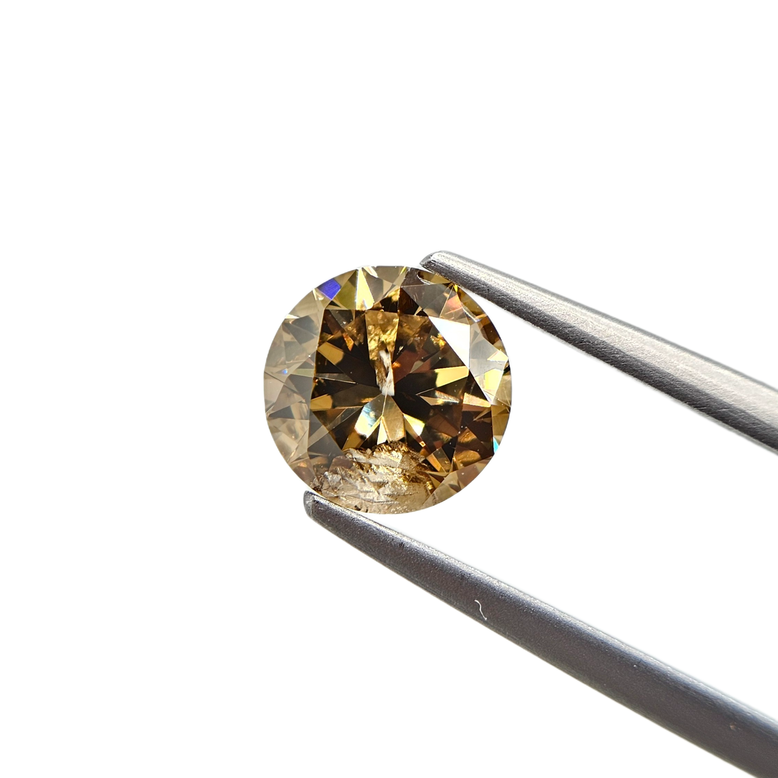 (T475) 2.54ct Fancy Brown Round Shape Brilliant cut Natural Loose Diamond