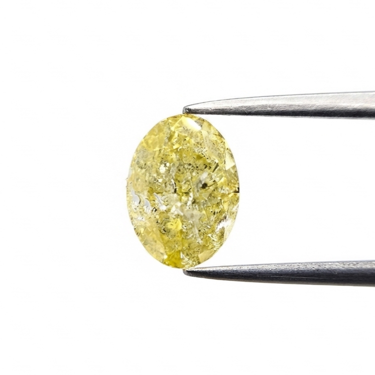 (TC410) Natural Fancy Intense Yellow 3.16ct I3 Clarity GIA Certified Diamond