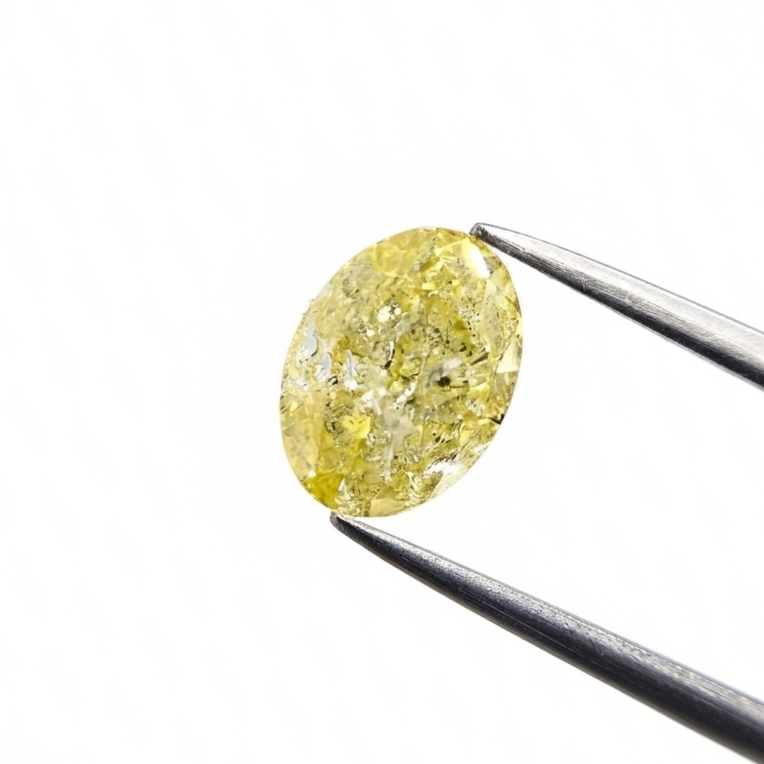 (TC410) Natural Fancy Intense Yellow 3.16ct I3 Clarity GIA Certified Diamond