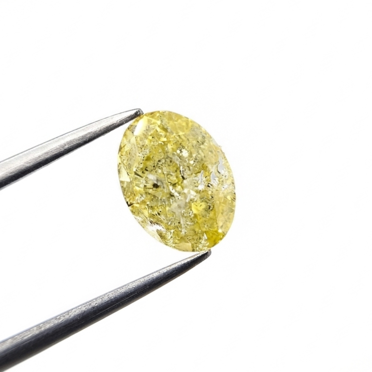 (TC410) Natural Fancy Intense Yellow 3.16ct I3 Clarity GIA Certified Diamond