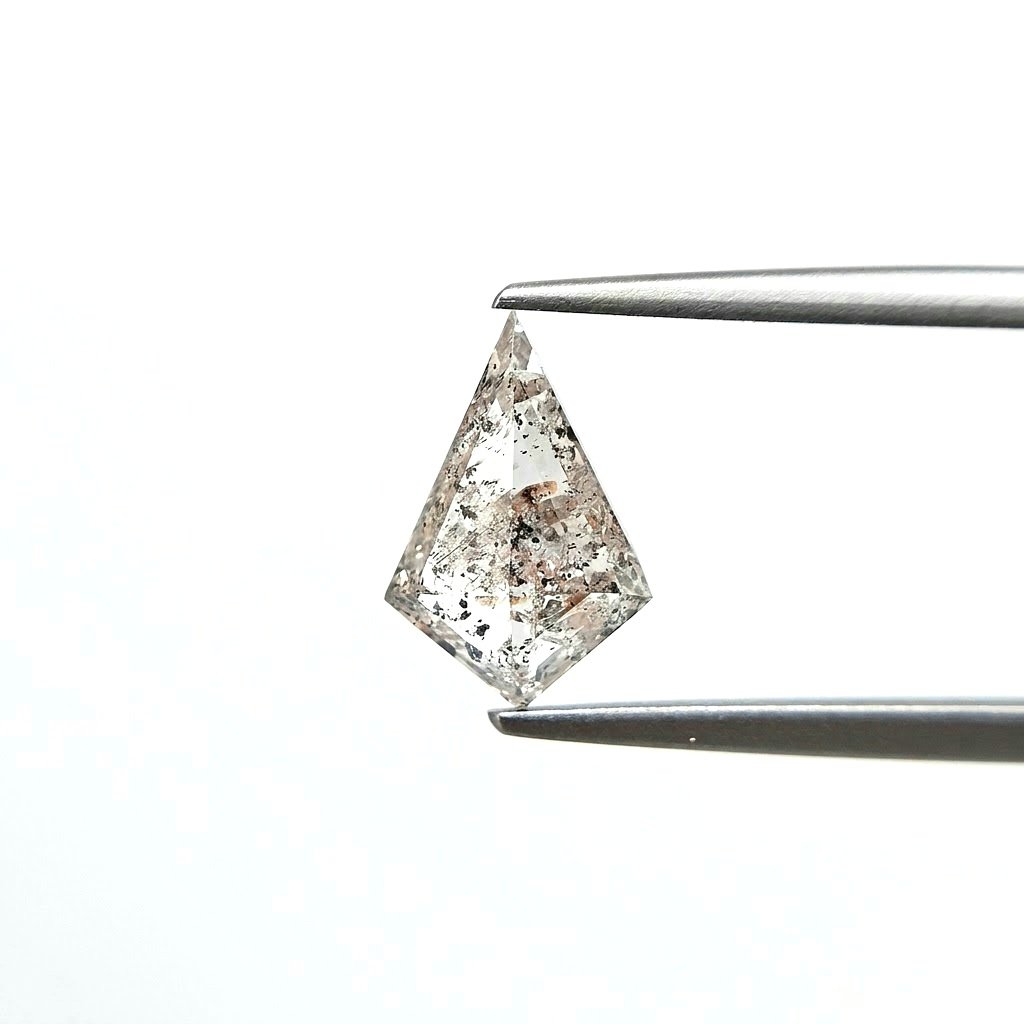 (Tc432) 2.87ct Salt and Pepper Kite Shape Natural Loose Diamond