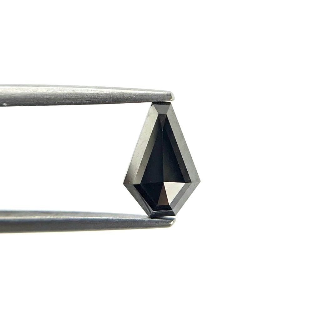 (Tc439) 2.16ct Coffin Shape Natural Black Loose Diamond