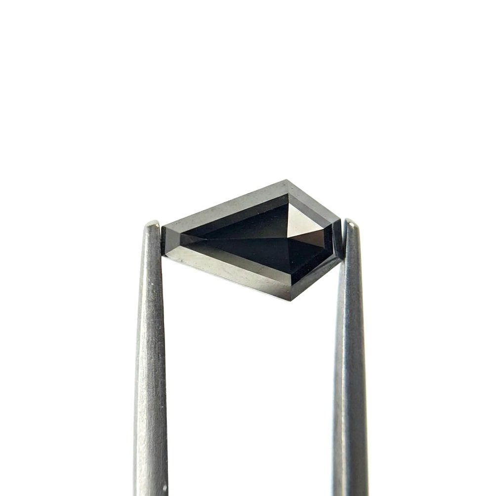 (Tc439) 2.16ct Coffin Shape Natural Black Loose Diamond
