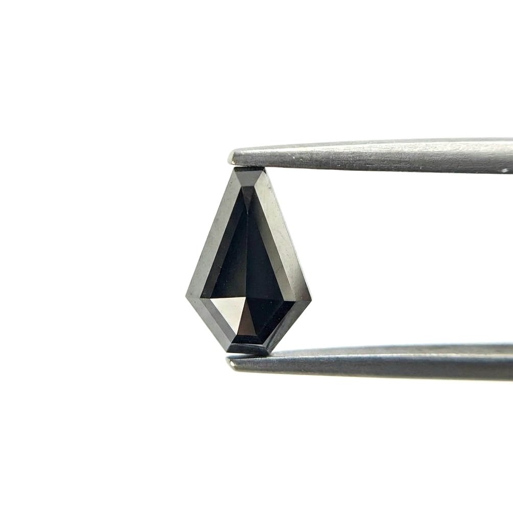 (Tc439) 2.16ct Coffin Shape Natural Black Loose Diamond
