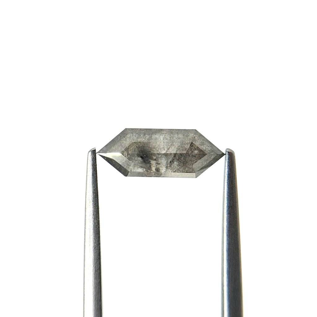 (Tc442) 2.39ct Hexagon Shape Salt and Pepper Natural Loose Diamond