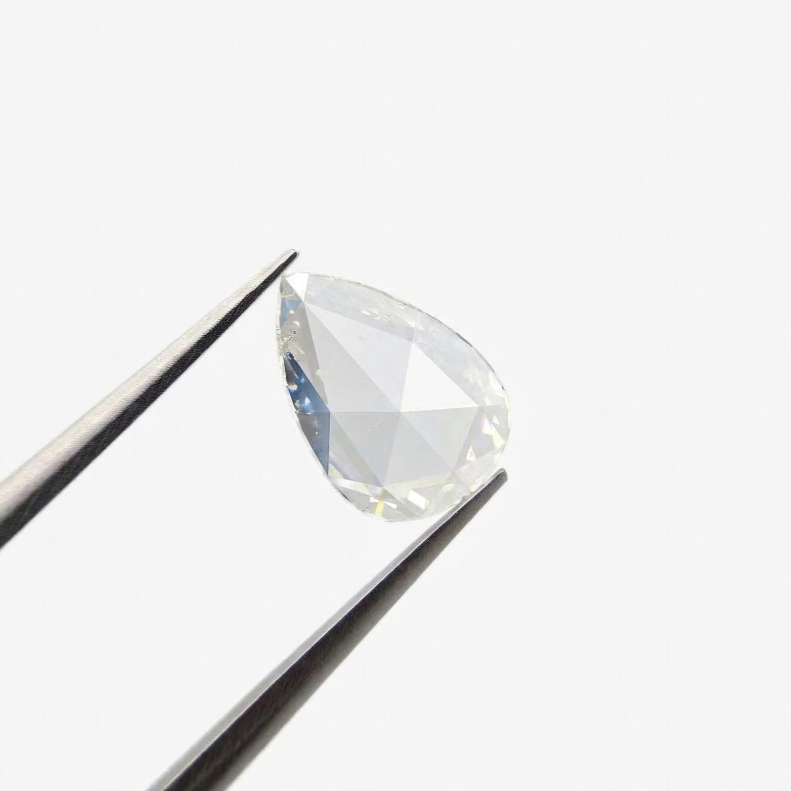 (Tc455) 0.97ct Fancy Rose Cut Pear Shape G+ Color Natural Loose Diamond