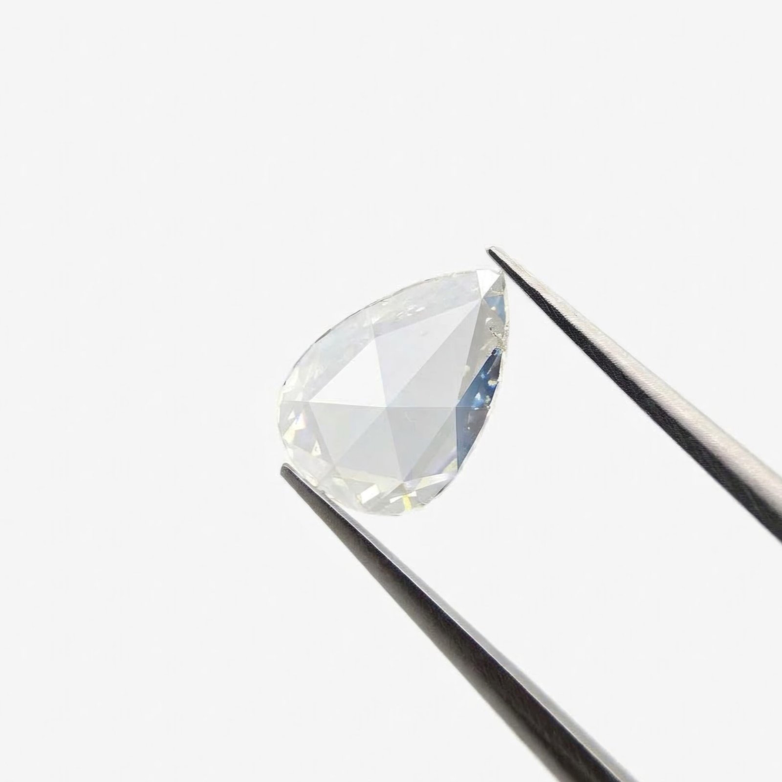 (Tc455) 0.97ct Fancy Rose Cut Pear Shape G+ Color Natural Loose Diamond