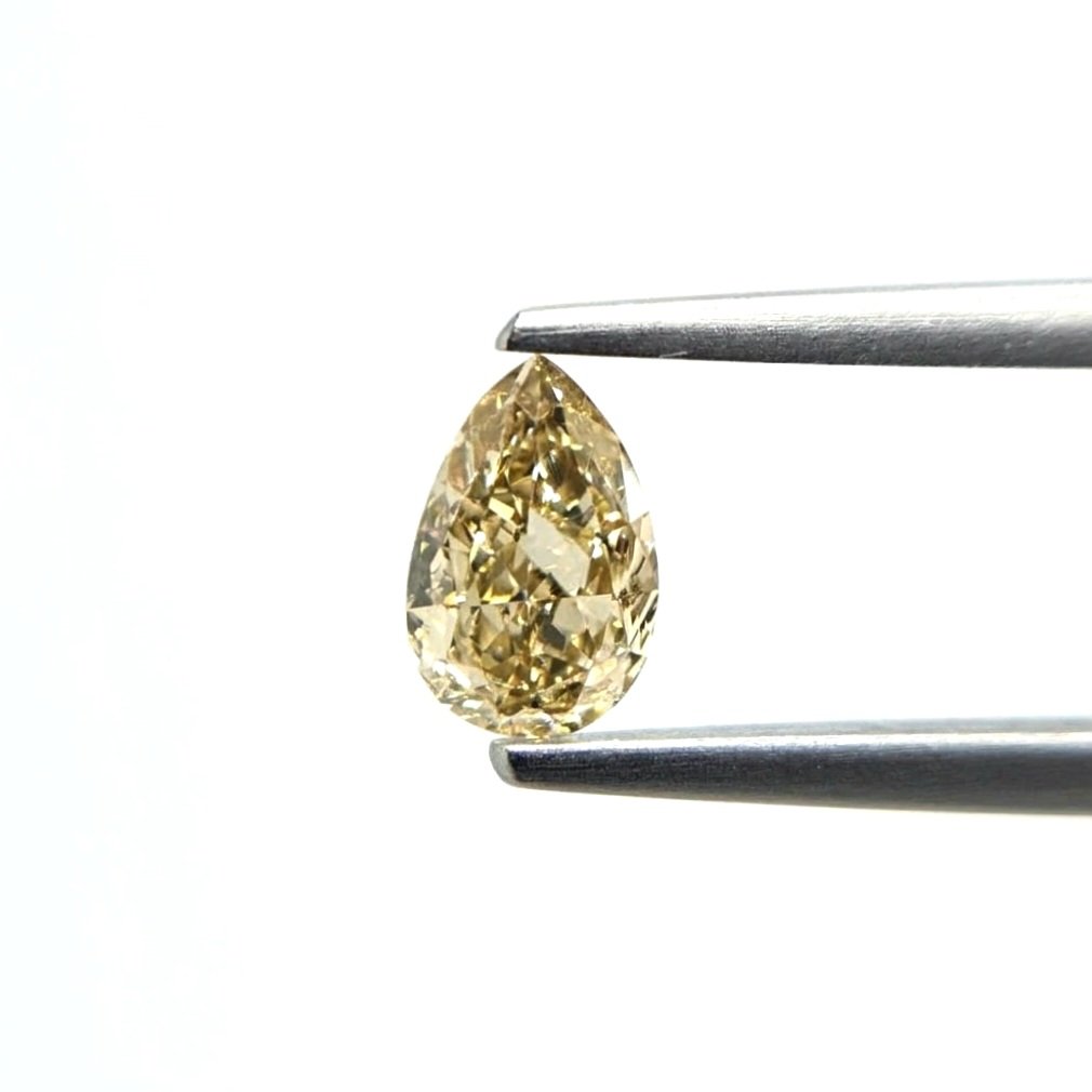 (Tc463) 1.11ct Fancy Light Brown Pear Shape Natural Loose Diamond