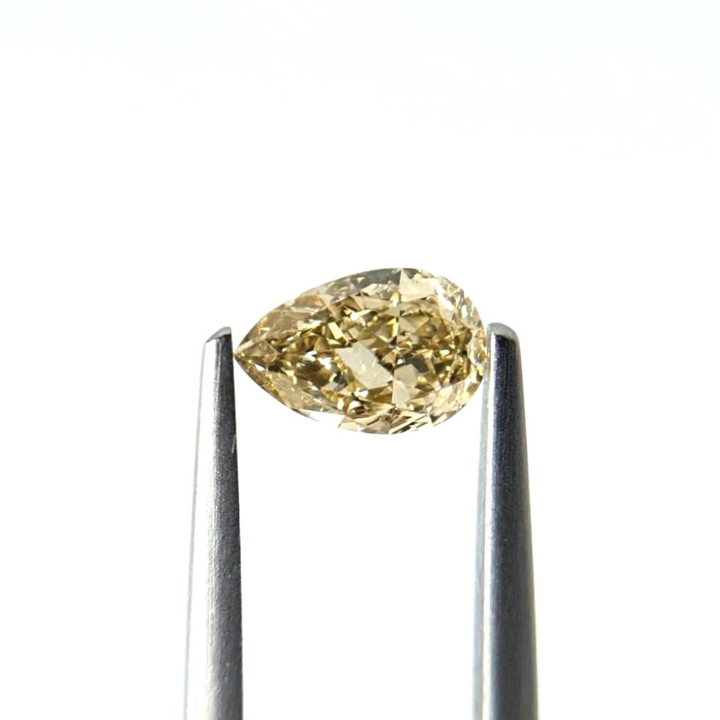 (Tc463) 1.11ct Fancy Light Brown Pear Shape Natural Loose Diamond