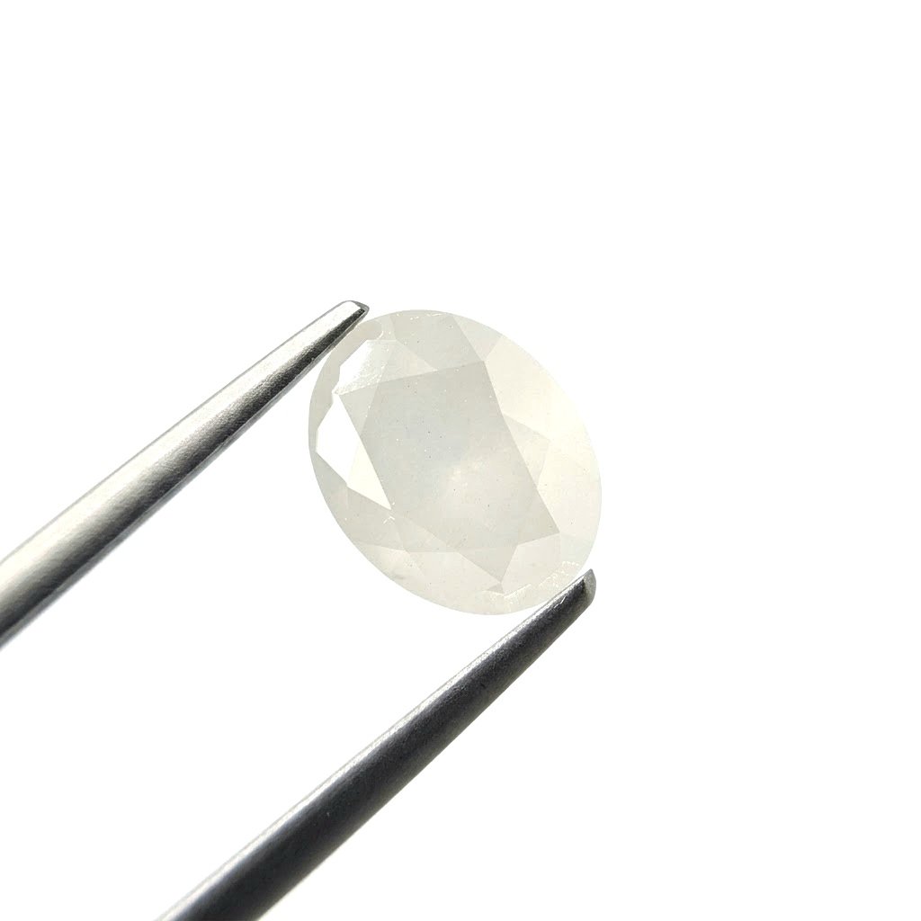 (T465) 3.15ct Fancy Milky White Oval Natural Loose Diamond