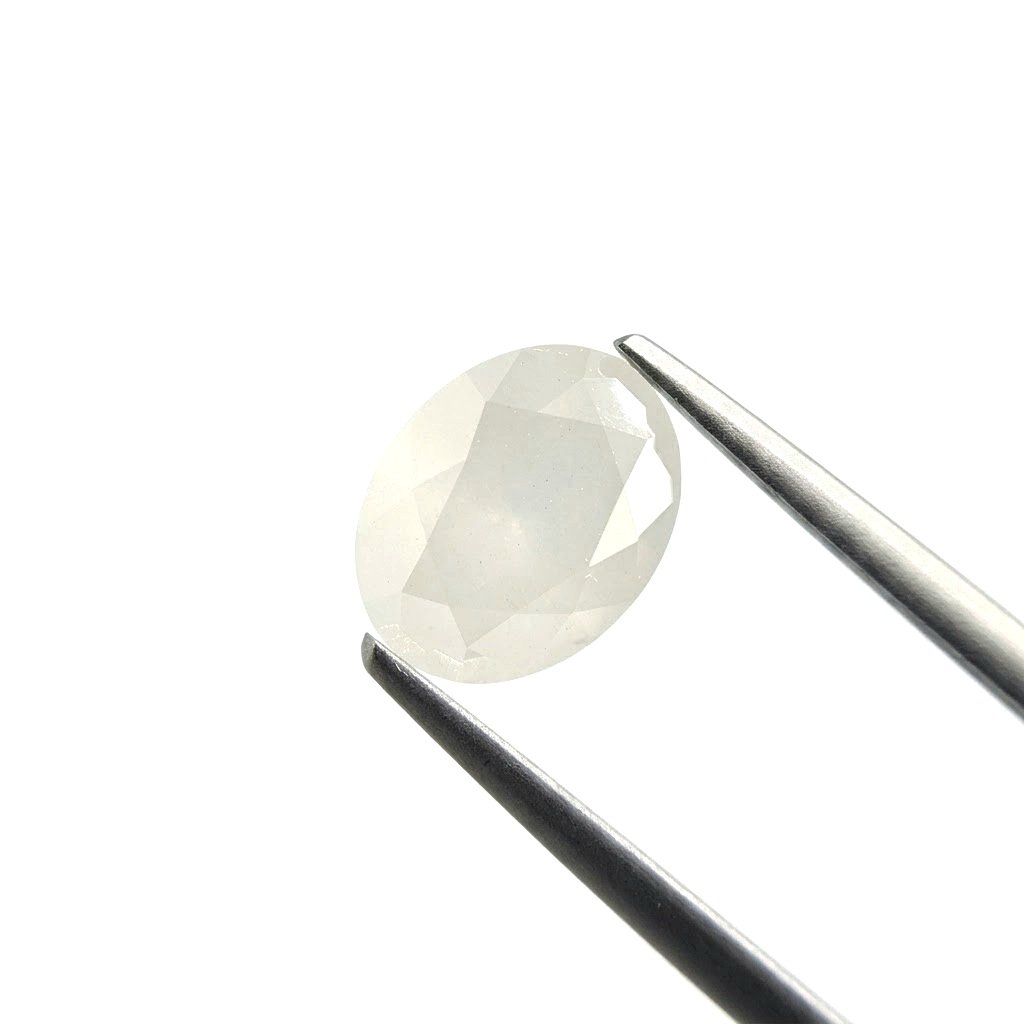 (T465) 3.15ct Fancy Milky White Oval Natural Loose Diamond