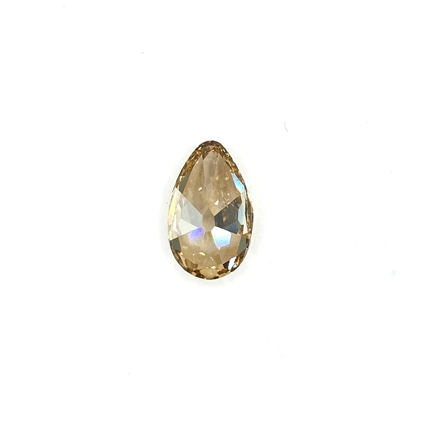 (Tc417) 0.74ct Fancy Old Mine Cut Pear Shape Champagne Color Natural Loose Diamond