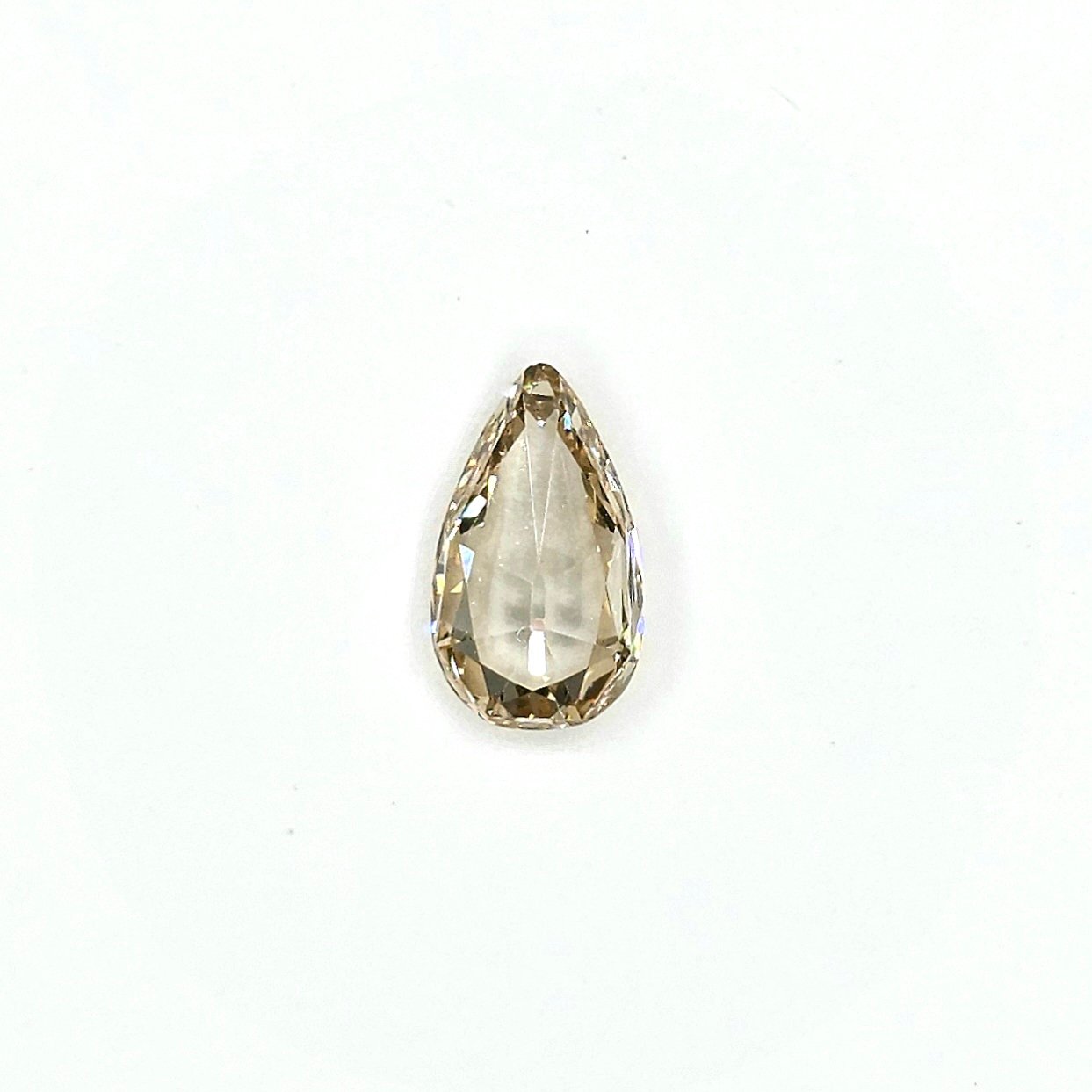 (Tc419) 0.64ct Fancy Old Mine Cut Pear Shape Champagne Color Natural Loose Diamond
