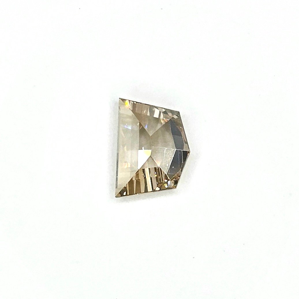 (Tc423) 0.56ct Fancy Trapezoid Shape Champagne Color Natural Loose Diamond