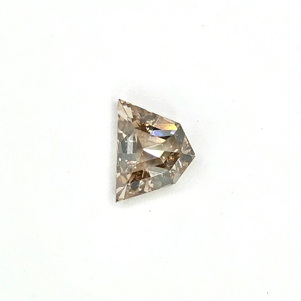 (Tc424) 0.56ct Fancy Trapezoid Shape Champagne Color Natural Loose Diamond