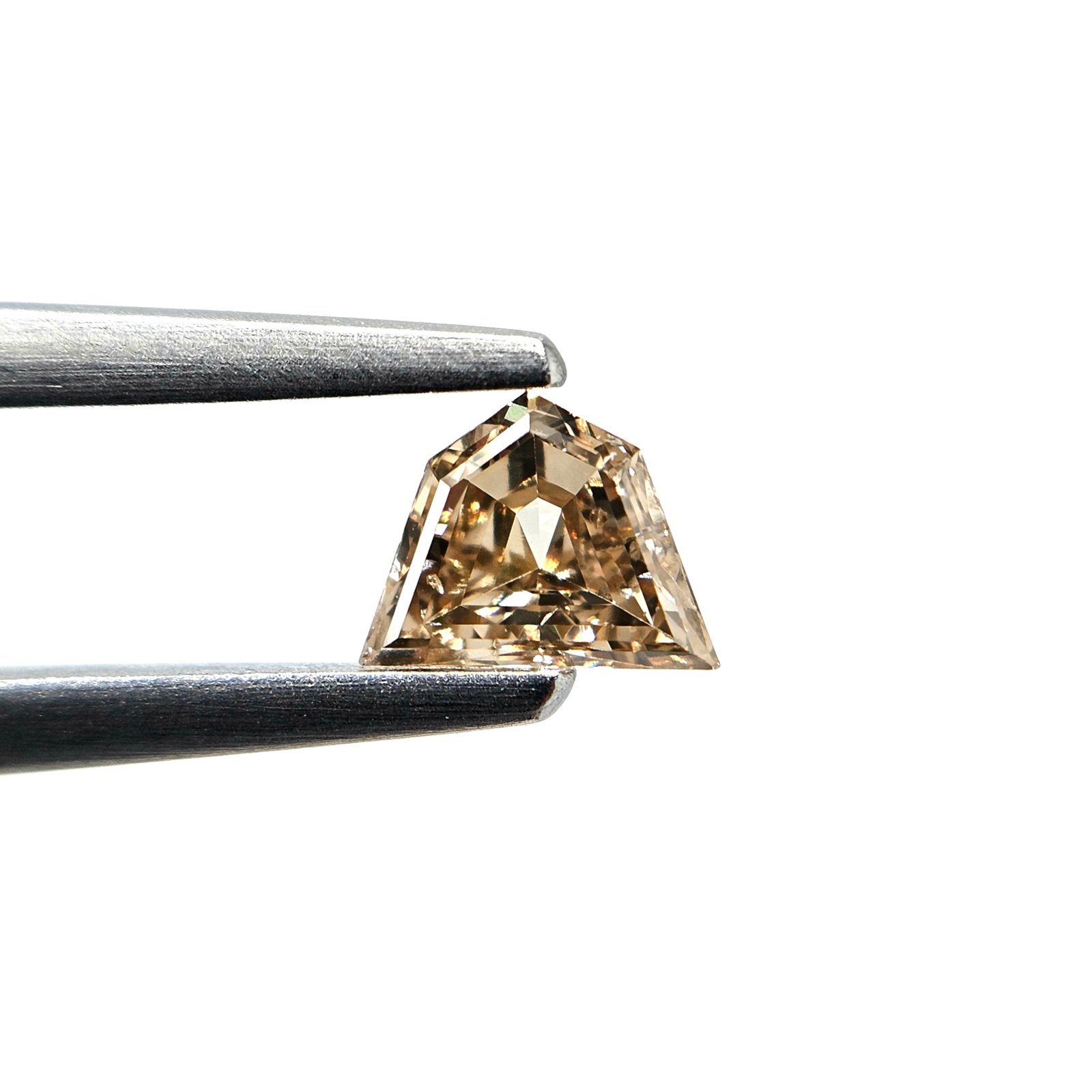 (Tc424) 0.56ct Fancy Trapezoid Shape Champagne Color Natural Loose Diamond