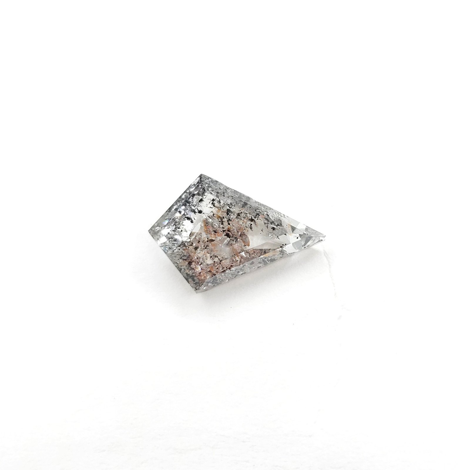 (Tc432) 2.87ct Salt and Pepper Kite Shape Natural Loose Diamond