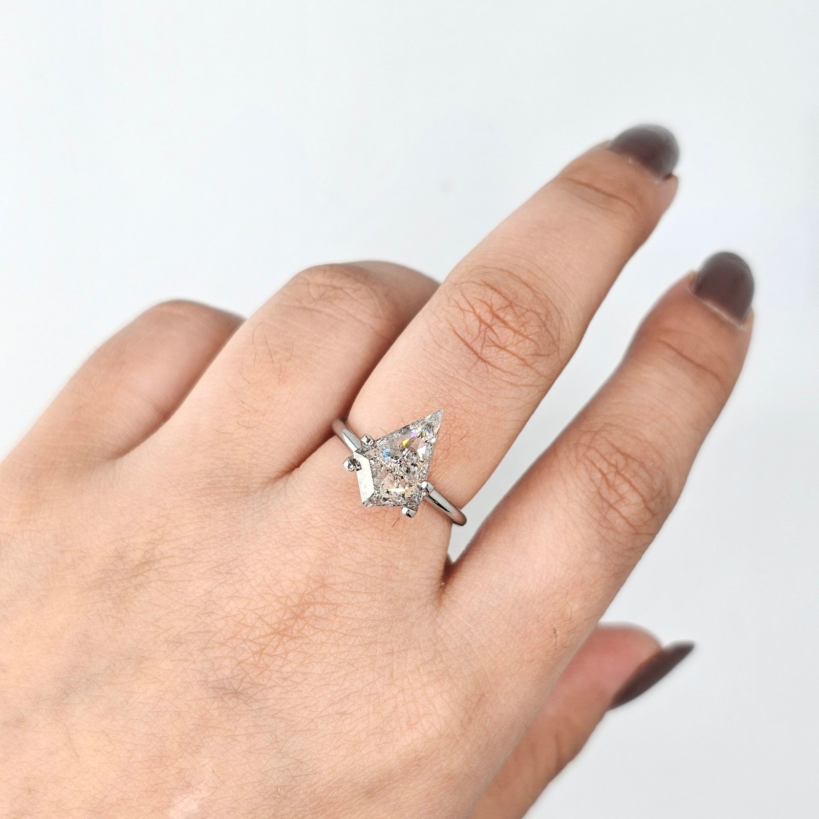 (Tc432) 2.87ct Salt and Pepper Kite Shape Natural Loose Diamond