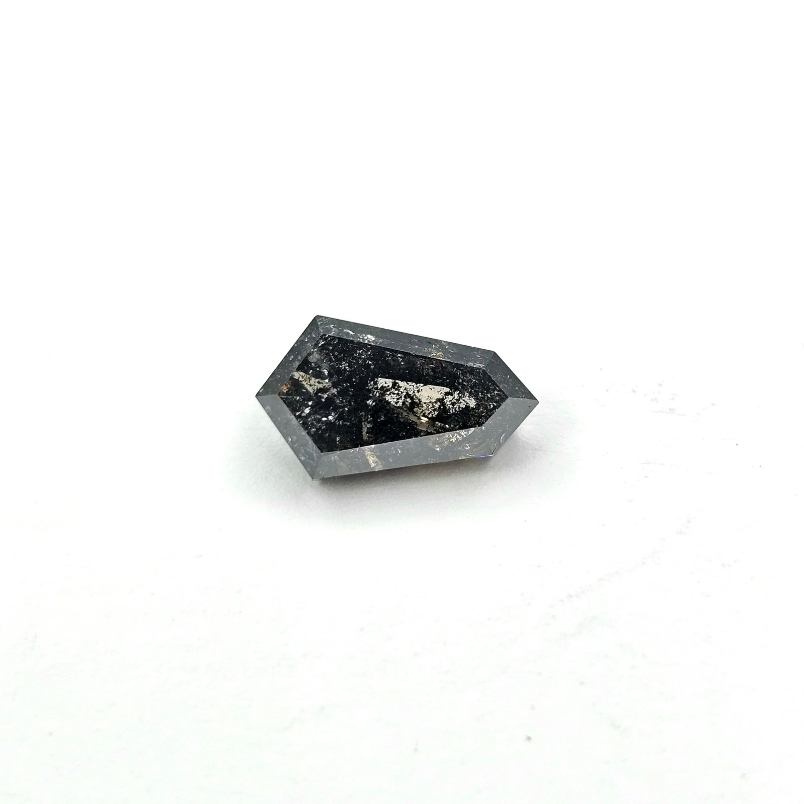 (Tc443) 2.30ct Shield Shape Salt and Pepper Natural Loose Diamond