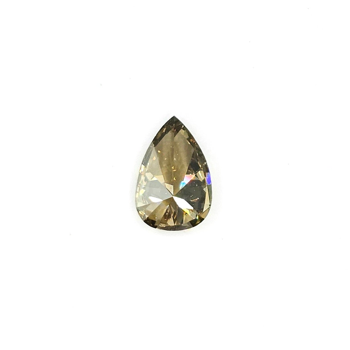 (Tc460) 1.33ct Fancy Brownish Greenish Yellow Pear Shape Natural Loose Diamond