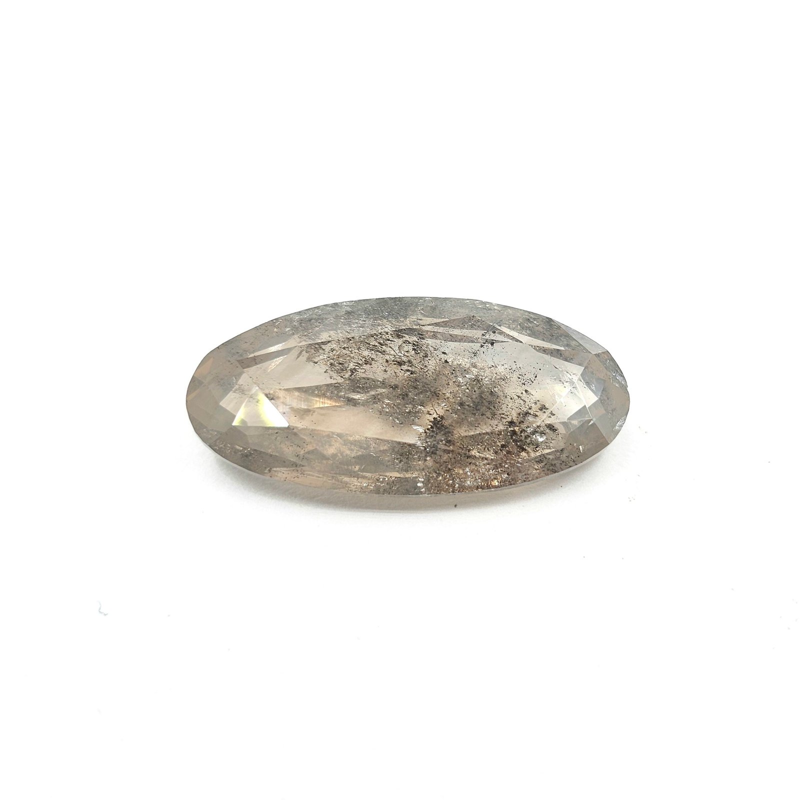 (Tc473) 7.79ct Moval Shape Salt and Pepper Natural Loose Diamond