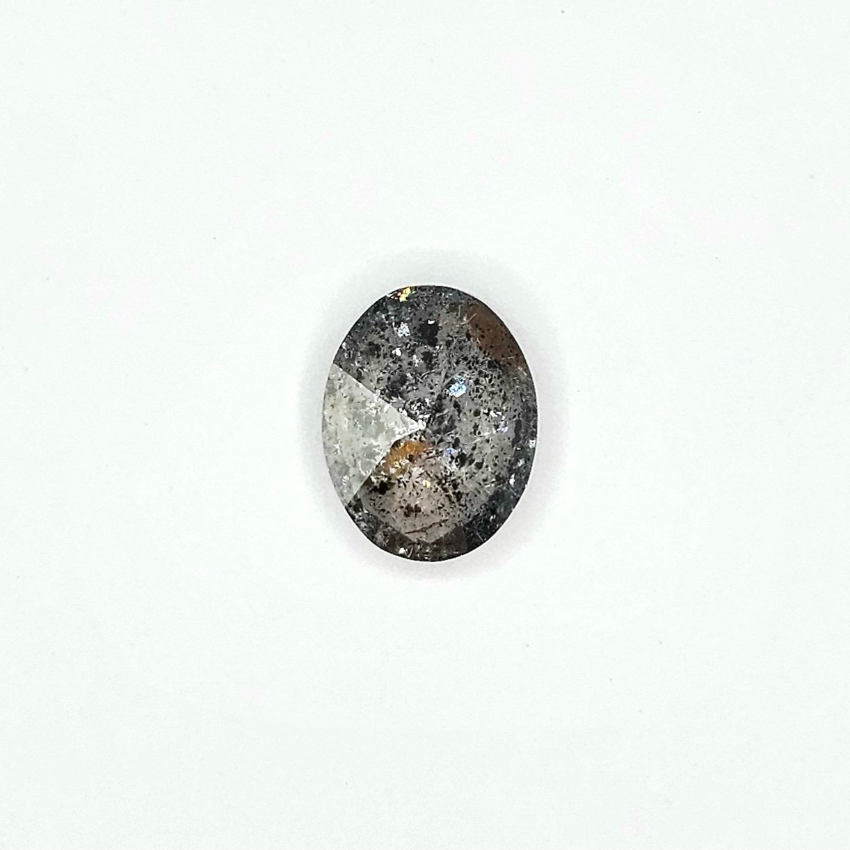 (Tc474)1.96ct Salt and Pepper Oval Shape Natural Loose Diamond