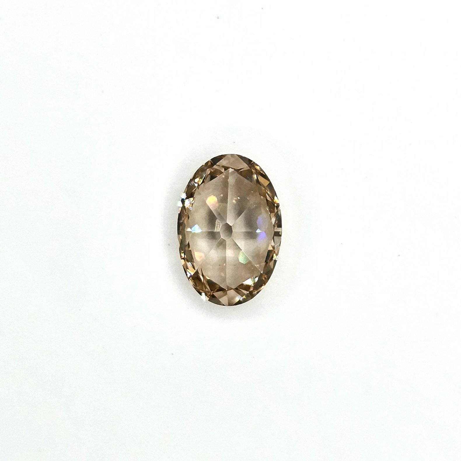 (Tc481) 1.01ct Fancy Champagne color Oval Shape Old Mine Cut Natural Loose Diamond