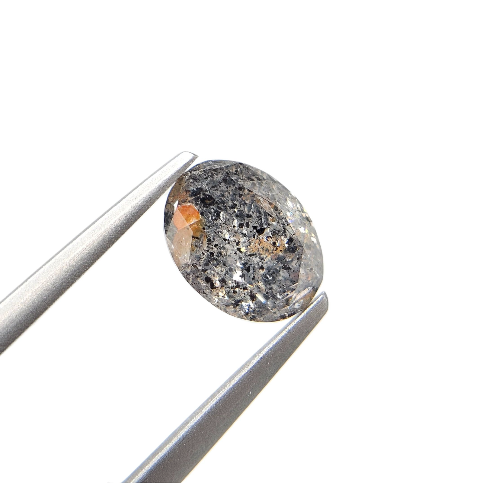 (Tc474)1.96ct Salt and Pepper Oval Shape Natural Loose Diamond