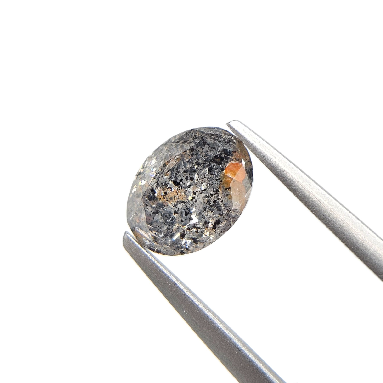 (Tc474)1.96ct Salt and Pepper Oval Shape Natural Loose Diamond